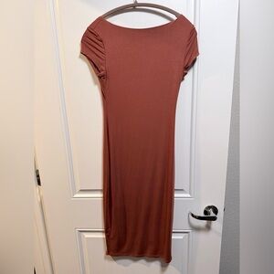 See You Monday Rust Midi Dress